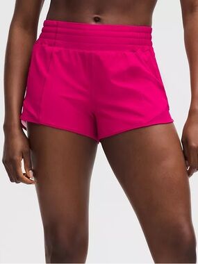 Lululemon Hotty Hot High-Rise Lined Short 2.5" in Cherry Mist